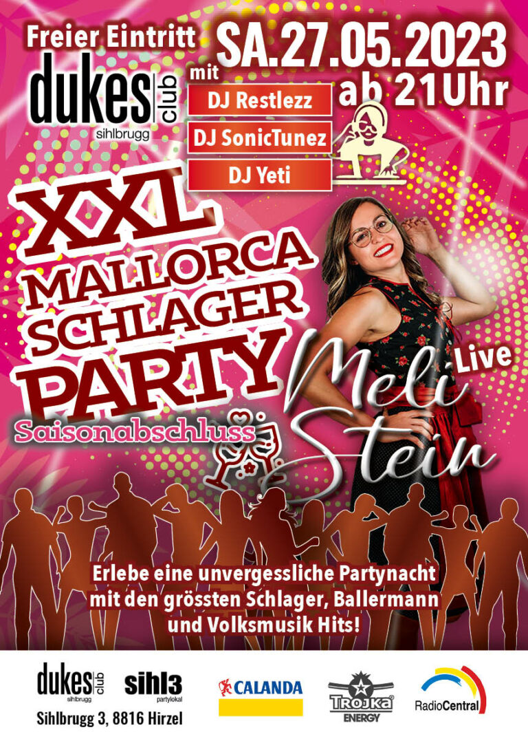 Meli Stein Mallorca Party Schweiz Dukes